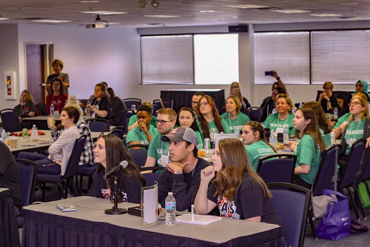 Students Listen to a student panel 